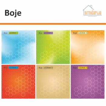 Naljepnice za utičnice i prekidače - Boje; set od 6 naljepnica romboidnog uzorka u 6 boja