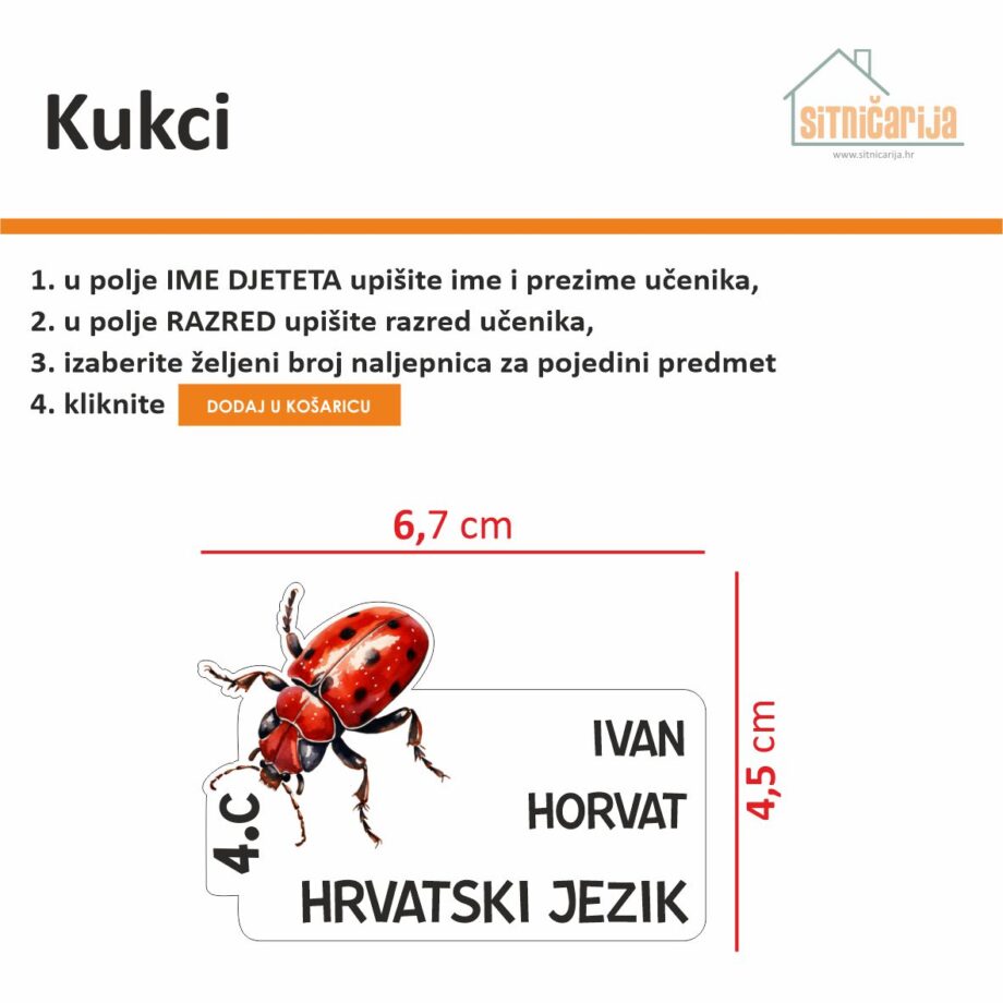 Naljepnice za knjige i bilježnice - Kukci